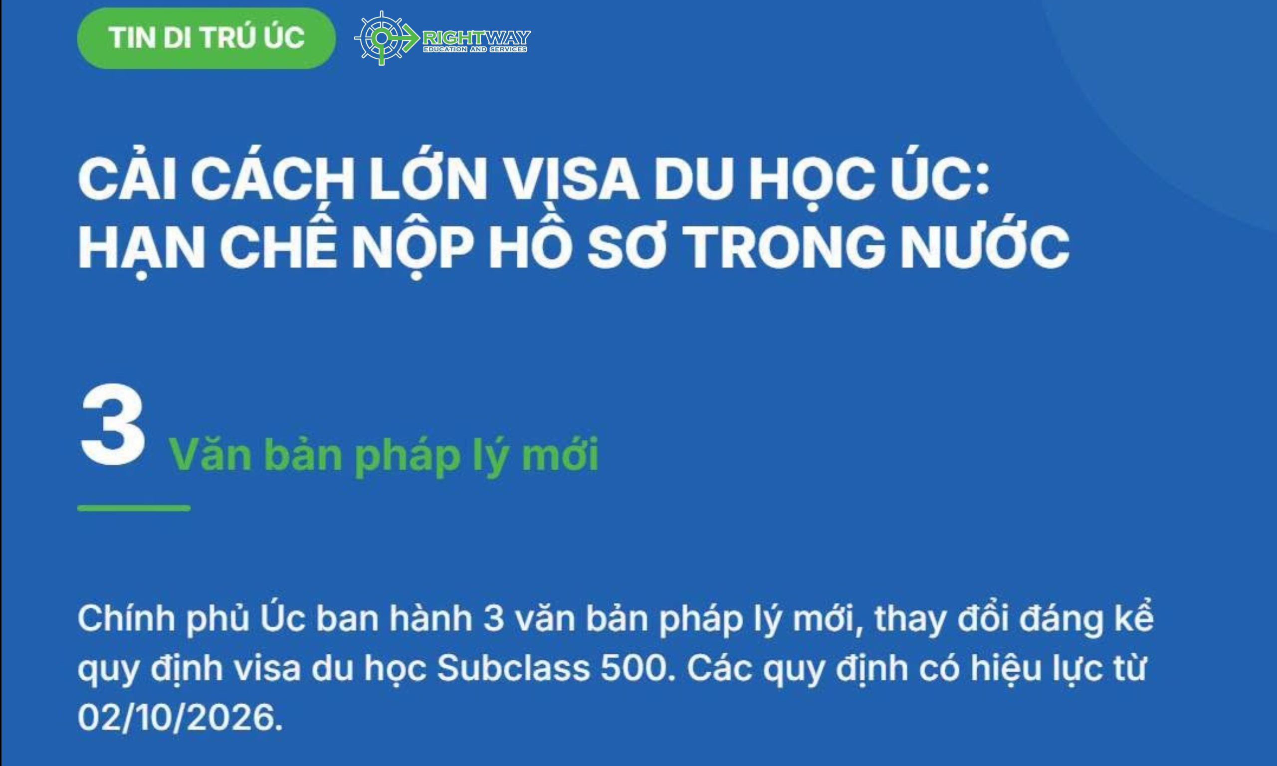 Úc cải cách visa du học Subclass 500 từ 02/10/2026: Ai phải nộp hồ sơ từ ngoài nước Úc?